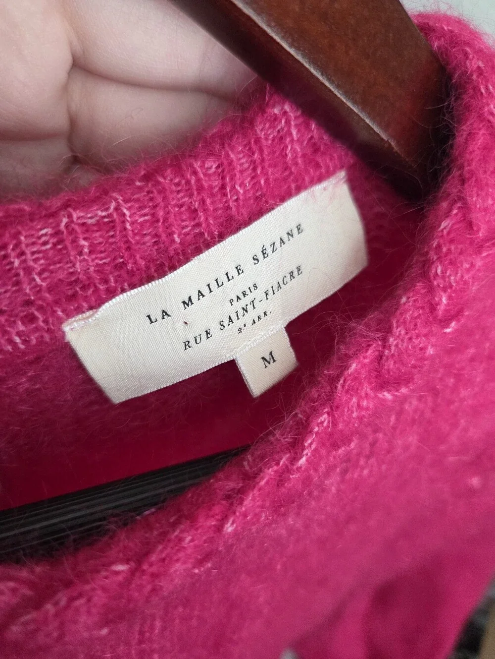 Sezane Annita Jumper in Raspberry size M